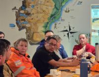 El Comité Opertativo de Emergencia (COE) reunido en Perito Moreno.