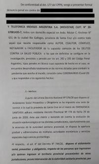 El Gobierno provincial denunció a Movistar y a los cuatro trabajadores por incumplir normativa vigente