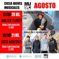 El ciclo “Jueves musicales” dará su puntapié inicial en el Complejo Cultural Santa Cruz