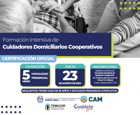 Comenzaron las inscripciones para la capacitación de cuidadores domiciliarios