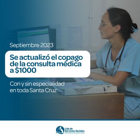 Caja de Servicios Sociales: Se actualizó el valor del copago de la consulta médica a $1000