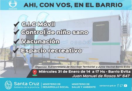 Mañana, “Ahí, con vos en el Barrio” se despliega en el Evita