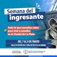 La Casa de las Juventudes invita a participar de la “Semana del ingresante”