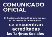 Comunicado de pago de Tarjetas Sociales