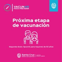 Vacunar para prevenir: Se habilitan turnos para la aplicación de segundas dosis de Sputnik V a mayores de 50