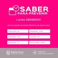 Saber Para Prevenir | Informe Epidemiológico | Lunes 9 de agosto