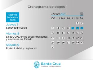 Cronograma de pago de haberes del Estado Provincial y recomendaciones a la comunidad