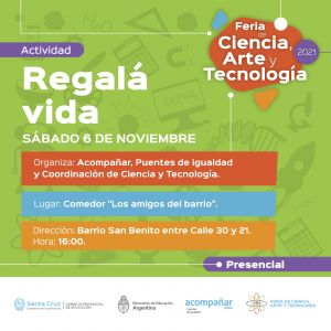 Invitan a participar de la actividad “Regalá vida”