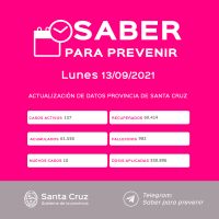 Saber Para Prevenir | Informe Epidemiológico | Lunes 13 de septiembre