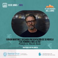 Fabián Martínez Siccardi formará parte de la grilla de la 28° Feria Provincial del Libro