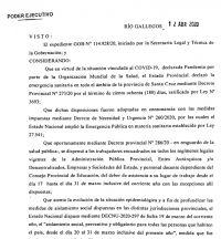 Alicia firmó el Decreto que extiende en la provincia el aislamiento social, preventivo y obligatorio