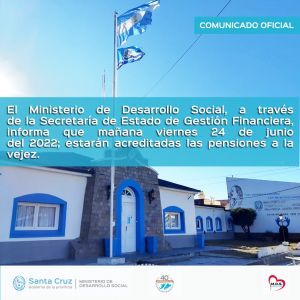 Comunicado de pago de pensiones a la vejez
