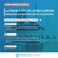Conversatorio “La Detención sin orden judicial”: para estudiantes de 6° y 7° de Primaria, y de Secundaria