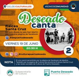 #QuedateEnCasa: Transmitirán en vivo el recital de “Raíces Santa Cruz”