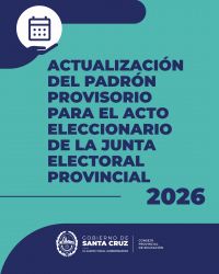 Actualización del Padrón Provisorio para el Acto Eleccionario de la Junta Electoral Provincial