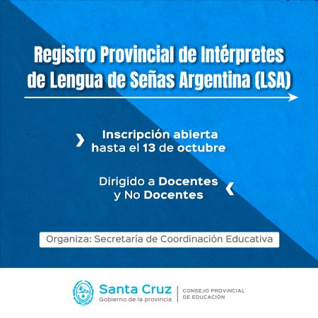Inscripciones abiertas para el Registro Provincial de Intérpretes de Lengua de Señas Argentina