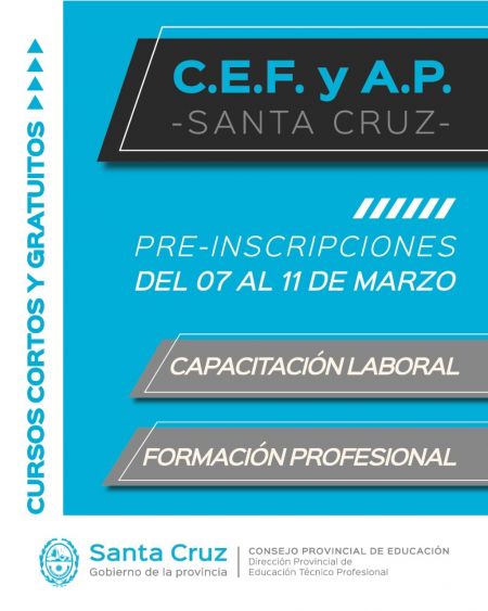 Se encuentran abiertas las preinscripciones en los Centros de Actualización y Formación Profesional