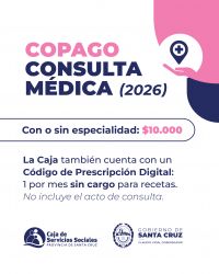 La Caja de Servicios Sociales actualiza los valores de copagos vigentes