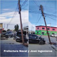 Servicios Públicos realizó trabajos de emergencia por dos accidentes vehiculares ocurridos en Río Gallegos