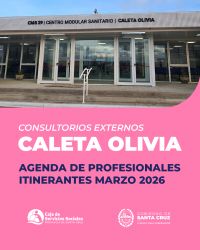 La Caja de Servicios Sociales presenta la agenda de doctores itinerantes en Caleta Olivia