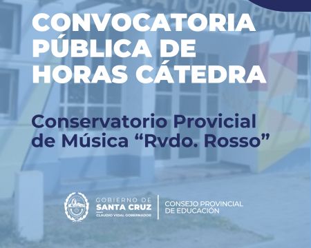 Convocatoria pública de Horas Cátedra en el Conservatorio Provincial de Música y vacantes instrumentales del Elenco Sinfonietta