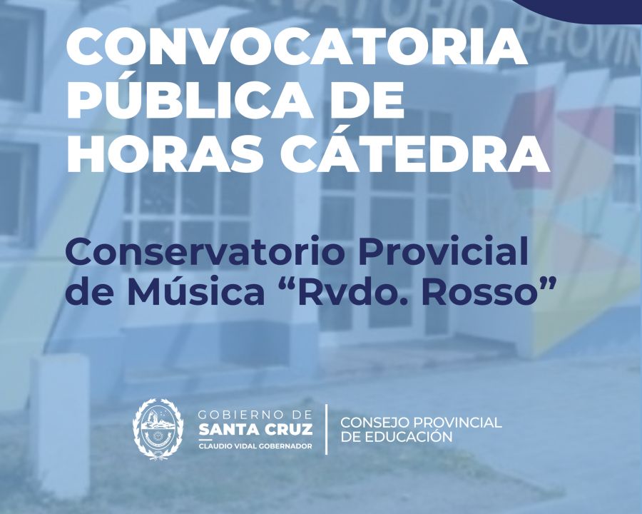 Convocatoria pública de Horas Cátedra en el Conservatorio Provincial de Música y vacantes instrumentales del Elenco Sinfonietta