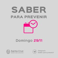 Saber Para Prevenir | Informe Epidemiológico | Domingo 29 De Noviembre