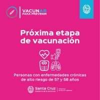 Vacunar para prevenir: Habilitarán turnos para personas de 57 y 58 años con enfermedades graves