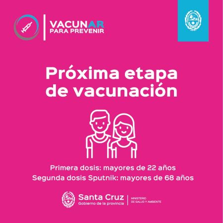 Vacunar para prevenir: Habilitan turnos para la aplicación de primeras dosis a mayores de 22 años