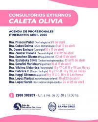 Agenda de Consultorios externos en Caleta Olivia