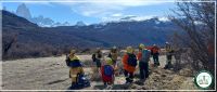 Se concretó una práctica conjunta entre brigadas del Consejo Agrario y el PN Los Glaciares