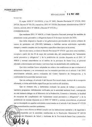 El Decreto 494/20  habilita a Producción a exceptuar nuevas actividades bajo estricto protocolo sanitario