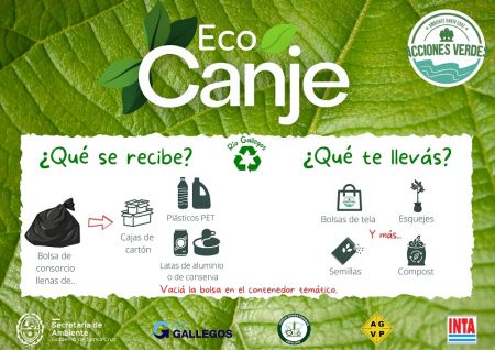 Acciones Verdes: Concretaran jornada de EcoCanje en Río Gallegos