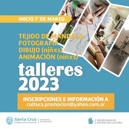 Últimos días para inscribirse en los talleres del Complejo Cultural Santa Cruz