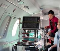 Traslado en avión sanitario de la provincia de Santa Cruz.