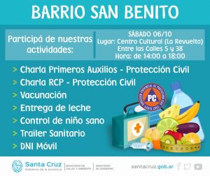 El Tráiler de Salud y la Unidad móvil de DNI visitaran el Barrio San Benito el próximo sábado