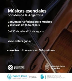 Convocatoria a músicxs santacruceñxs del Ministerio de Cultura de la Nación