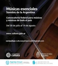 Convocatoria a músicxs santacruceñxs del Ministerio de Cultura de la Nación