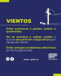 Servicios Públicos brinda recomendaciones a seguir por fuertes vientos