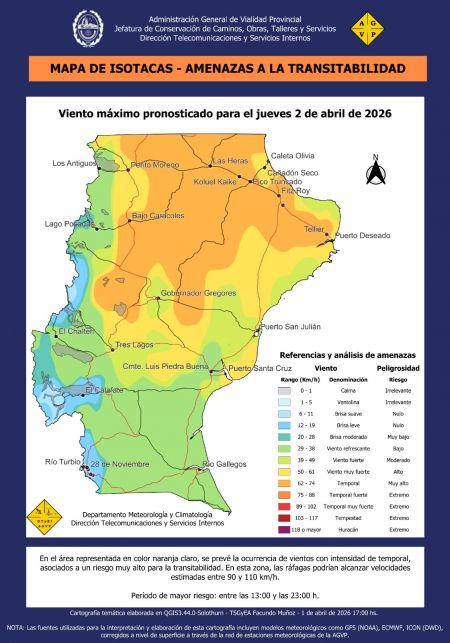 2 de abril: Como estará el clima en Santa Cruz