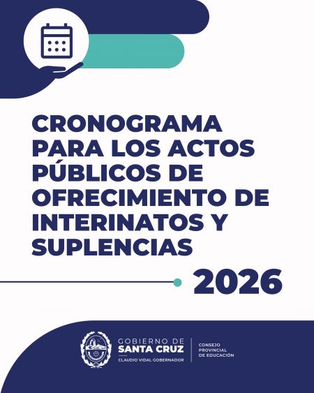 Cronogramas de los actos públicos de ofrecimiento de interinatos y suplencias 2026
