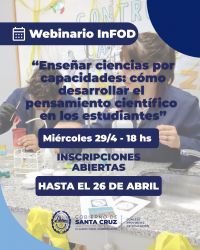 Invitan a participar del Ciclo de Webinarios sobre Formación Docente