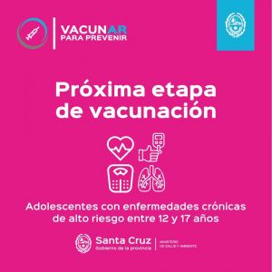 Vacunar para prevenir: Habilitan turnos para primera dosis a adolescentes con patologías graves y docentes y esenciales bajo listado previo