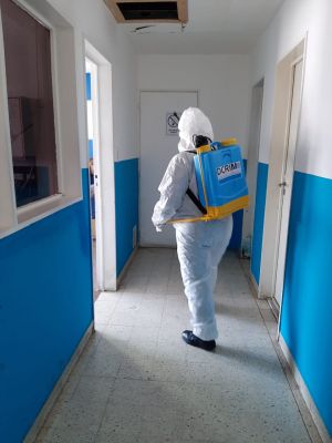 Seguridad trabaja en la desinfección de comisarías y edificios administrativos