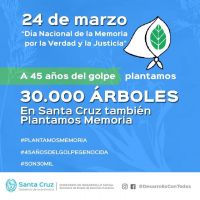 24 de marzo: En Santa Cruz Plantamos Memoria
