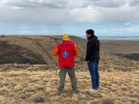 El Consejo Agrario Provincial despliega operativo ante un incendio rural en cercanías de Río Gallegos