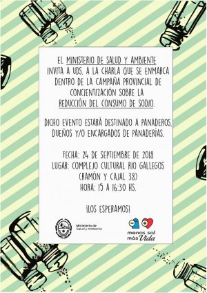 Salud organiza charla sobre la reducción del consumo de sal destinada a referentes de  panaderías