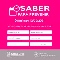 Saber Para Prevenir | Informe Epidemiológico | Domingo 12 de septiembre