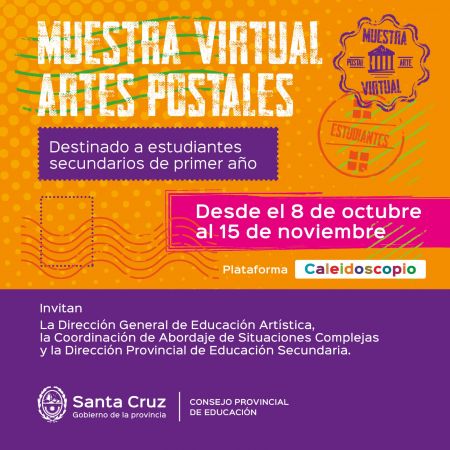 “Artes Postales”: nueva propuesta creativa para estudiantes de toda la provincia
