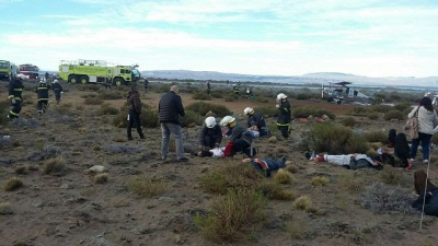 Protección Civil participó de simulacro de caída de aeronave organizado por el Aeropuerto de El Calafate.